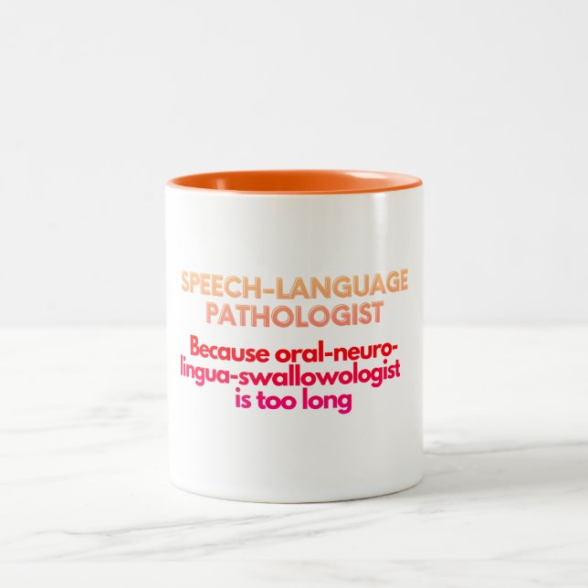 Sprachpathologe Zweifarbige Tasse (Mittel)