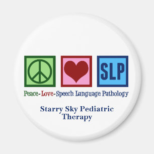 Sprachpathologie Custom Peace Liebe SLP Magnet