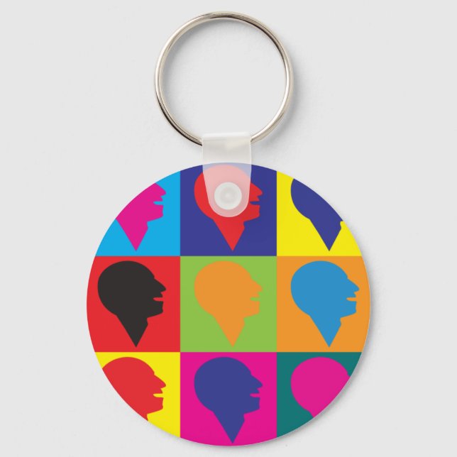 Sprachpathologie Pop Art Schlüsselanhänger (Vorderseite)