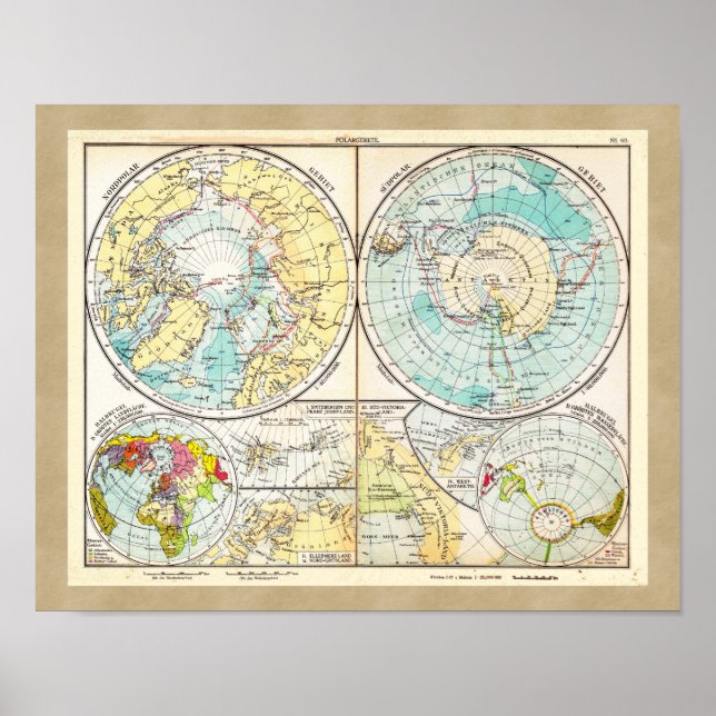 Sprachpolarkarte Poster (Vorne)