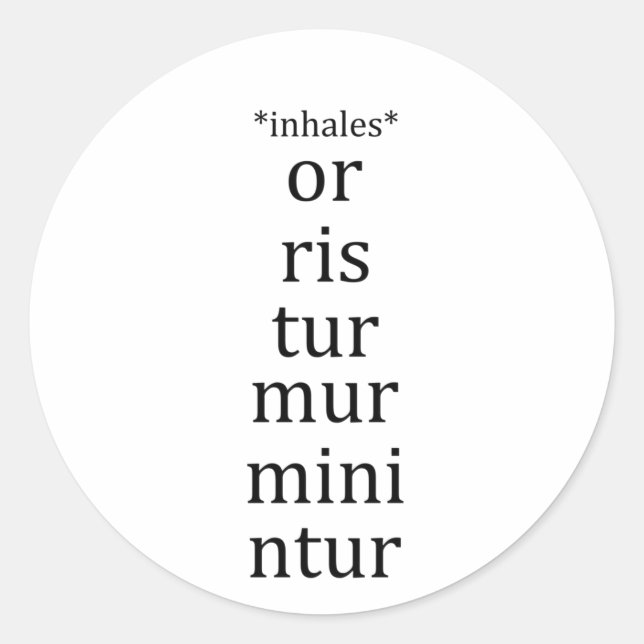 Sprachschüler Funny Runder Aufkleber (Vorderseite)