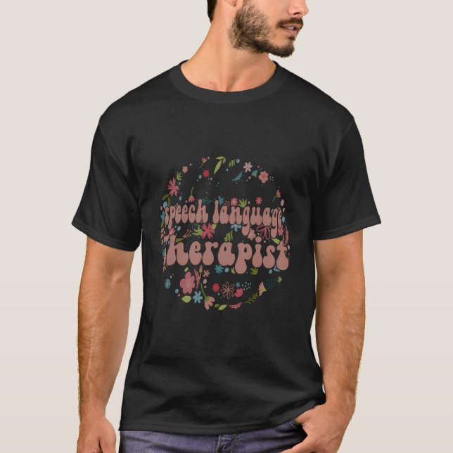 Sprachtherapeutin Blume T-Shirt (Vorderseite)
