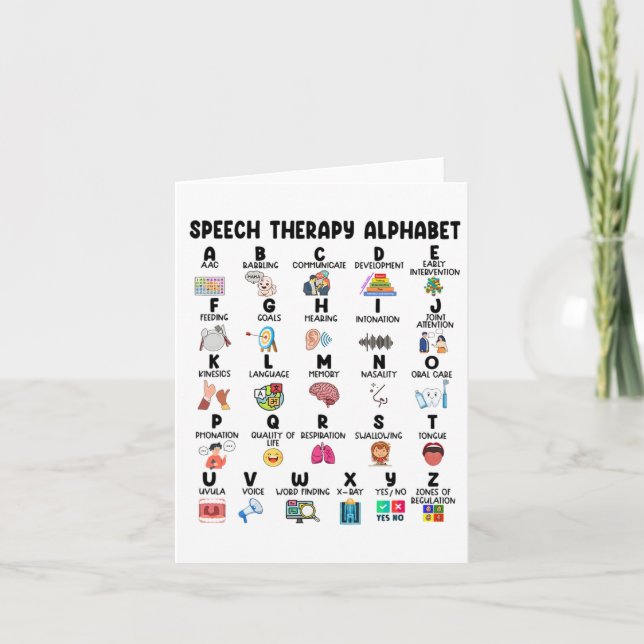 Sprachtherapie Alphabet Sprache Pat Karte (Vorderseite)
