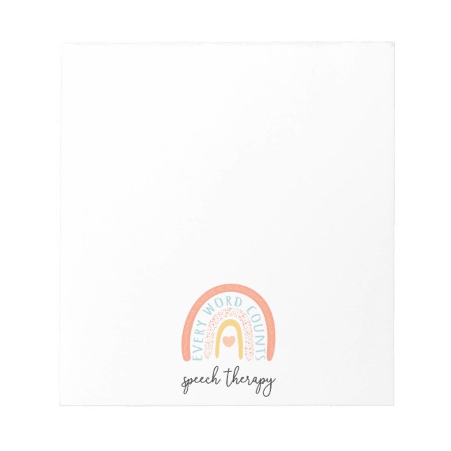 Sprachtherapie II - Jedes Wort zählt Notizblock (Vorderseite)