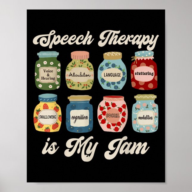 Sprachtherapie ist mein Jam Slp Sprachpatho Poster (Vorne)