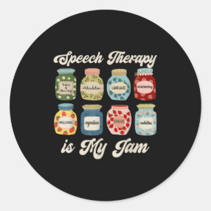 Sprachtherapie ist mein Jam Slp Sprachpatho Runder Aufkleber