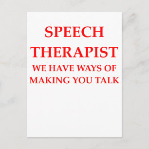 Sprachtherapie Postkarte