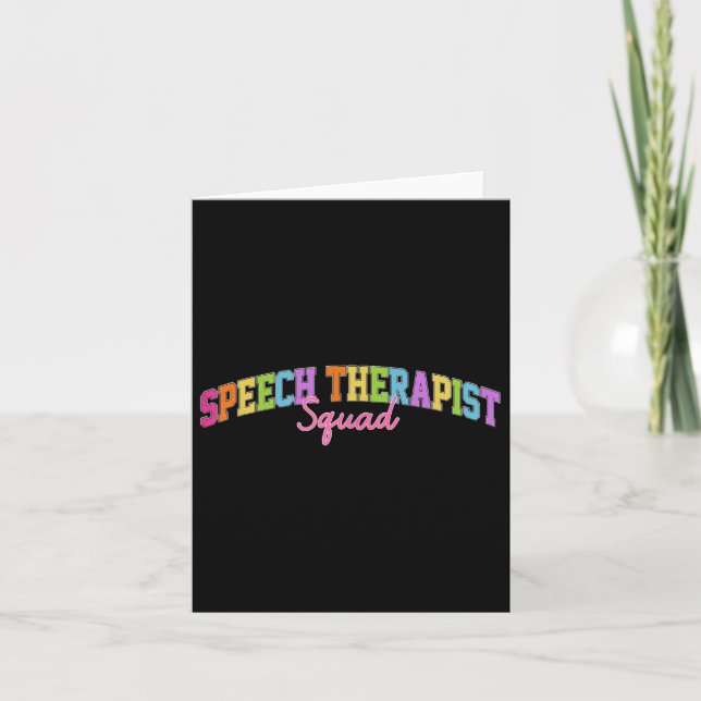 Sprachtherapie Retro Language Pathologist Therapis Karte (Vorderseite)