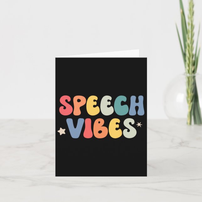Sprachtherapie Vibes Language Pathologist School S Karte (Vorderseite)