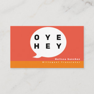 Sprachübersetzer Zweisprachiger Sprachlehrer Visitenkarte