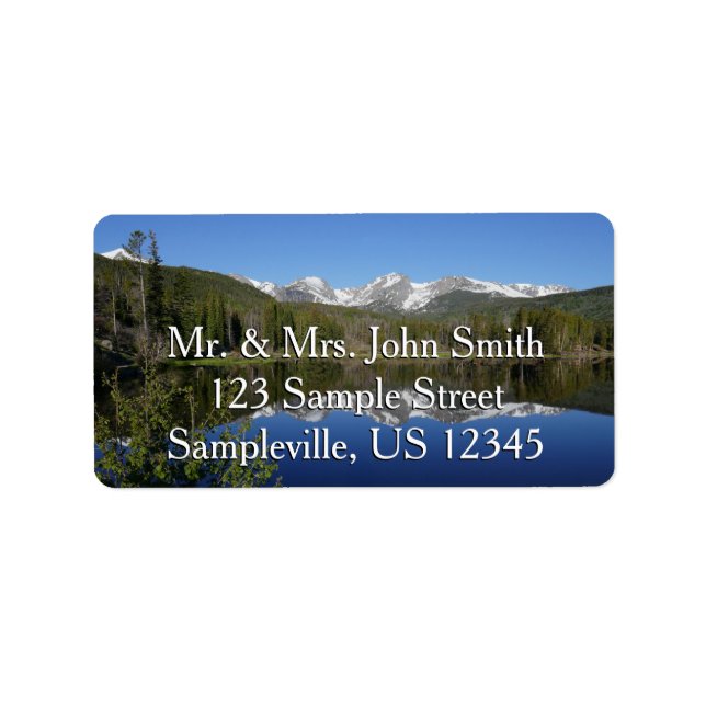 Sprague Lake I im Rocky Mountain National Park Adressaufkleber (Vorne)
