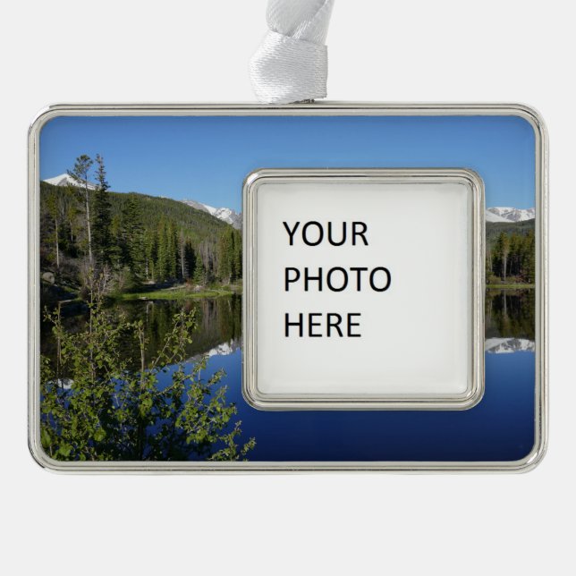 Sprague Lake I im Rocky Mountain National Park Rahmen-Ornament Silber (Vorderseite)