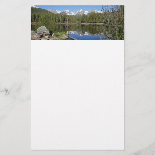 Sprague Lake II im Rocky Mountain National Park Briefpapier (Vorderseite)