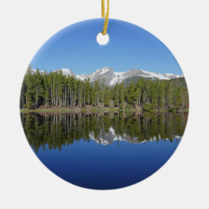Sprague Lake Reflection Keramik Ornament