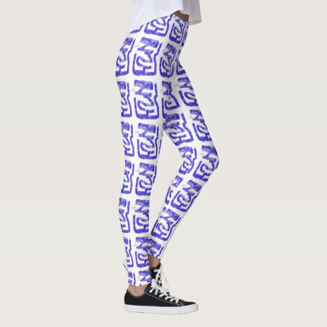 Spray abstrakte Thunder_Cove blau, jede Farbe Leggings (Rechts)