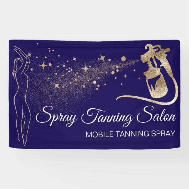 Spray Body Tan Navy Black Bronze Banner (Horizontal)