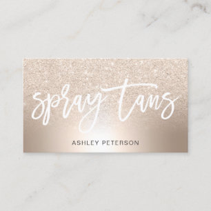 Spray bräunt ChicgoldGlitter ombre metallische Visitenkarte