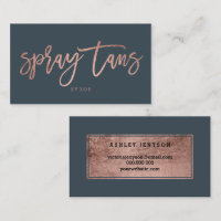 Spray bräunt Rosengoldtypographiegrau des Logos