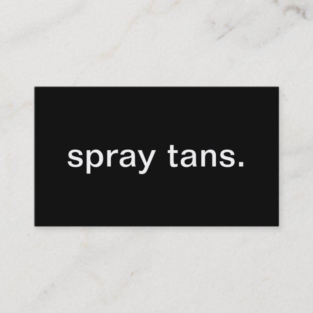 Spray bräunt sich visitenkarte (Vorderseite)