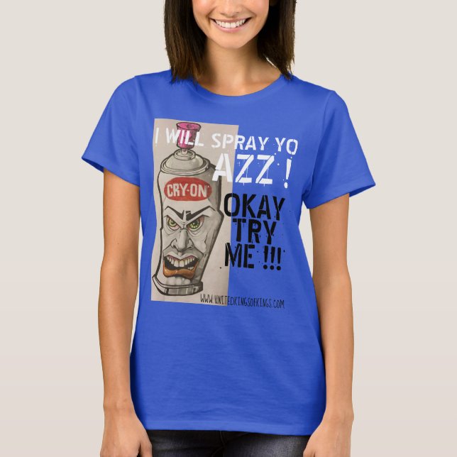 SPRAY CAN #1 BLAU T-Shirt (Vorderseite)