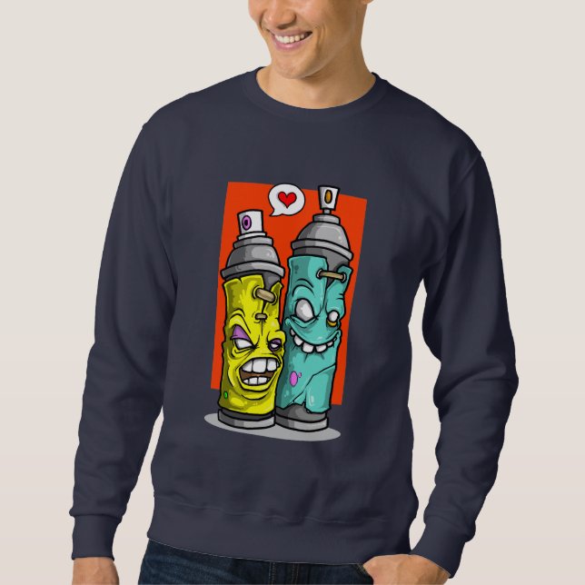 SPRAY CAN Graffiti Zeichenfarbe Hoakser Sweatshirt (Vorderseite)