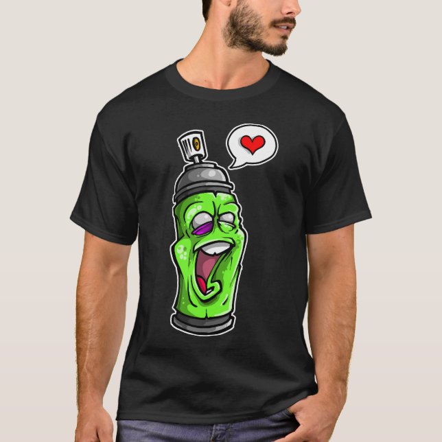 Spray Can Liebe Graffiti T Shirt (Vorderseite)