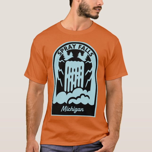 Spray Falls Michigan Übergröße T-Shirt (Vorderseite)