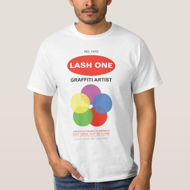 Spray-Farbe kann Shirt. Personifizieren Sie sie! T-Shirt (Vorderseite)