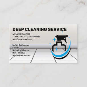 Spray-Flasche-Logo   Maid Service Business Card Visitenkarte