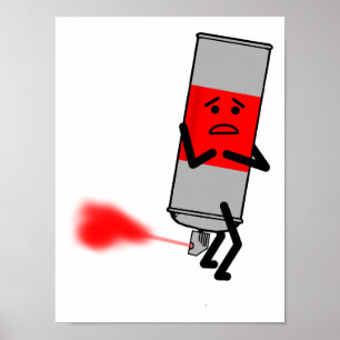 Spray Furz Paint Funny Poster