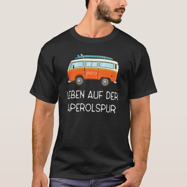 Spray lebt auf dem Aperolspur T-Shirt (Vorderseite)