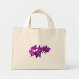 Spray lila Orchideen auf einer Tasche