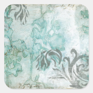 Spray mit nicht verzierter Blume III Quadratischer Aufkleber