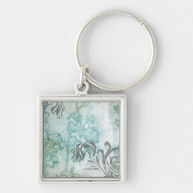 Spray mit nicht verzierter Blume III Schlüsselanhänger (Vorne)