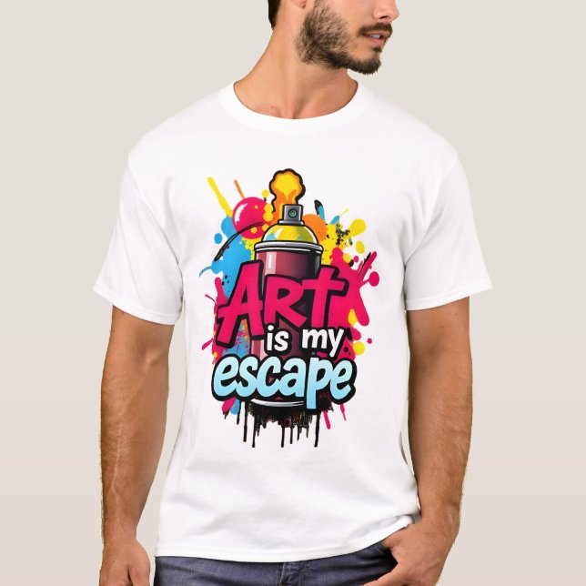 Spray Paint Art Escape - Graffiti Inspiriert Städt T-Shirt (Vorderseite)