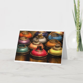 Spray Paint Cans Karte