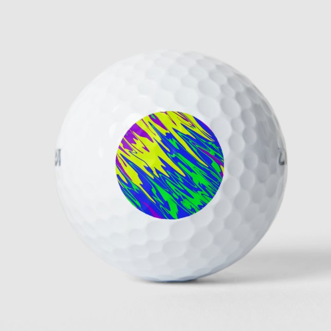 Spray Paint Mardi Gras Blue Golfball (Vorderseite)