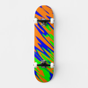 Spray Paint Orange Blue Limon Skateboard