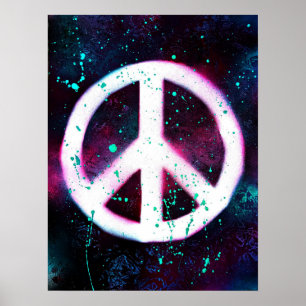Spray Paint Peace Poster