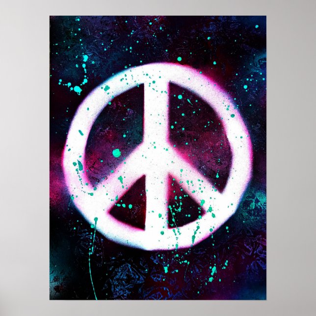 Spray Paint Peace Poster (Vorne)