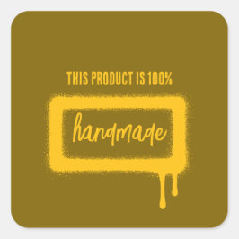 Spray Paint Quadratischer Aufkleber