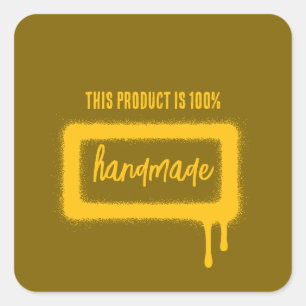 Spray Paint Quadratischer Aufkleber