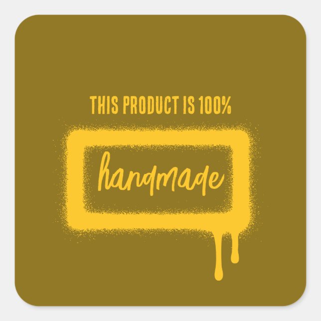 Spray Paint Quadratischer Aufkleber (Vorderseite)