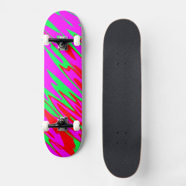Spray Paint Red Pink Green Skateboard (Vorderseite)