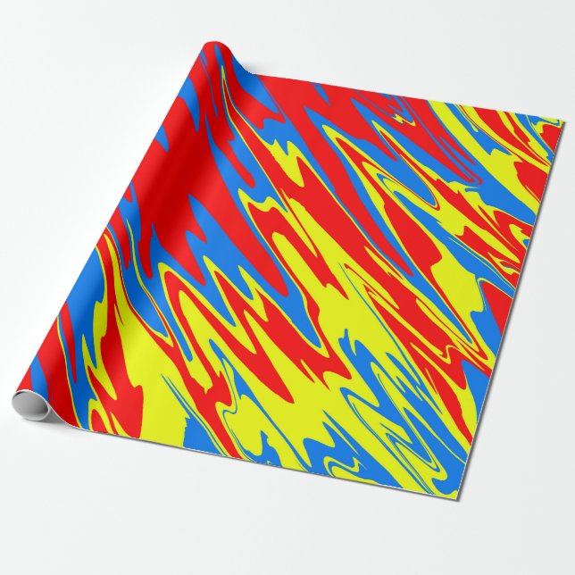 Spray Paint Red Yellow Blue Geschenkpapier (Ungerollt)