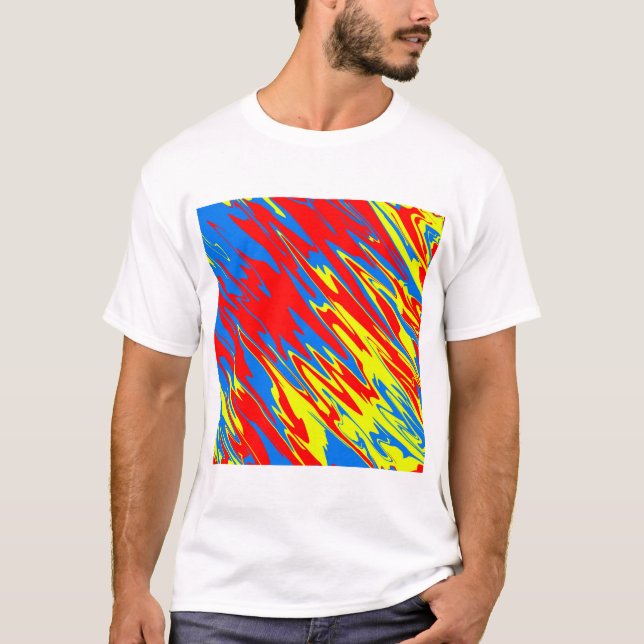 Spray Paint Red Yellow Blue T-Shirt (Vorderseite)