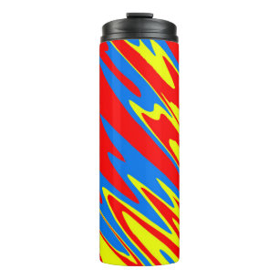 Spray Paint Red Yellow Blue Thermosbecher