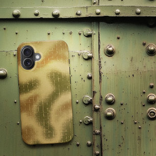 Spray Painted Tactical Camouflage Muster braun iPhone 16 Hülle