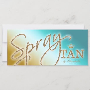Spray Tan Geschenkzertifikat Glitzer Goldkrone