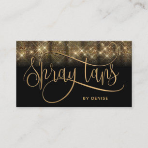 Spray Tan Mobile Spray Tan Gold Glittering Girl Visitenkarte